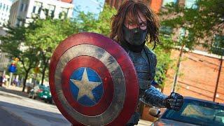 Captain America vs The Winter Soldier - Highway Fight Scene - Captain America: The Winter Soldier