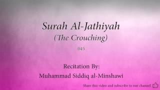 Surah Al Jathiyah The Crouching   045   Muhammad Siddiq al Minshawi   Quran Audio