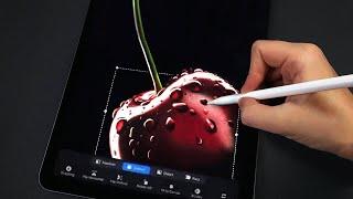 Рисуем вишню в Procreate - Уроки рисования на iPad для начинающих