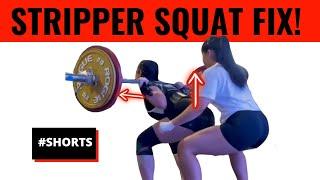 How to Fix The 'Stripper Squat' Squat Fault (#SHORTS)