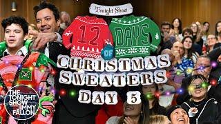 12 Days of Christmas Sweaters 2023: Day 5 | The Tonight Show Starring Jimmy Fallon