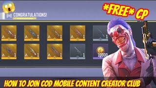 HOW TO JOIN COD MOBILE CONTENT CREATOR CLUB | HOW TO GET FREE CP in CODM SEASON 3