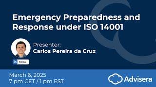 Emergency Preparedness and Response under ISO 14001 [live webinar]