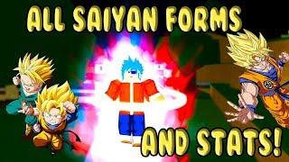 ALL SAIYAN TRANSFORMATIONS AND STATS | Dragon Ball Final Stand