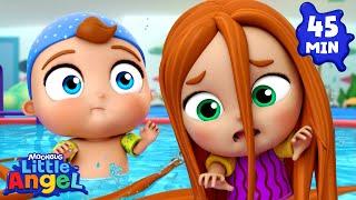 Water Fun Time! Healthy Habits at the Pool | Little Angel Kids Songs & Nursery Rhymes