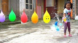 KEYSHA Singing FINGER FAMILY SONG Learning Colors With Balloons & Exploding