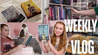 finding an all time favorite book, reading sprints & organizing my tbr cart | WEEKLY READING VLOG