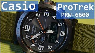 Review of Casio ProTrek PRW-6600YB-3ER multifunction eletronic watch.