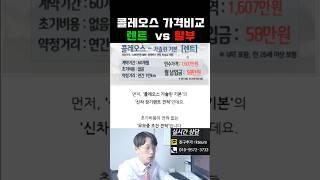 르노 콜레오스 신차 장기렌트 vs 신차 할부 구매 가격비교 해보기