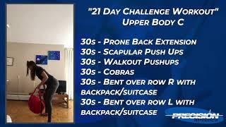 21 Day Challenge Home Workout Upper Body C - Precision Athletics - Vancouver Personal Trainers