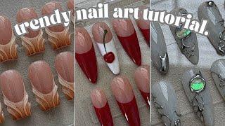 trendy nail art for beginners | nail art 2023 |