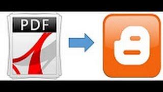 How to embed PDF in Blogger blog How to upload pdf file to blogger blog