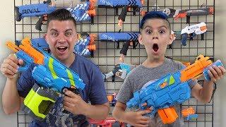 NERF VORTEX DISC BLASTERS!! (Epic Pump Action Rapid Fire)