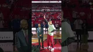 Tyler Herro is recognized pregame as the 2021-22 Kia Sixth Man of the Year!