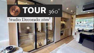 TOUR 360° | Studio Decorado 26m²