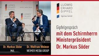 Gipfelgespräch: Ludwig-Erhard-Gipfel 2023 mit dem Ministerpräsident Dr. Markus Söder, MdL