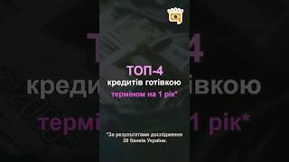  ТОП-4 кращих кредитів готівкою терміном на 1 рік*