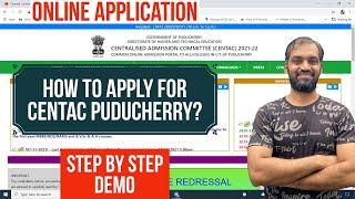 How to apply Centac Puducherry? | Step by step demo | Online Application