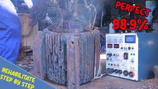 Restore Very Rusty 22000w Motor Old | Rehabilitate Step by Step Restoration Videos