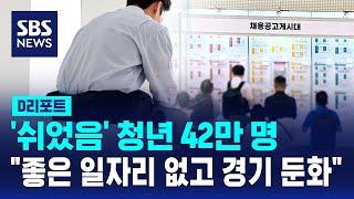 '쉬었음' 청년 42만 명…"좋은 일자리 없고 경기 둔화" / SBS / #D리포트