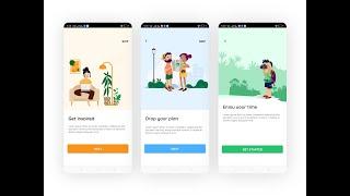 Modern onboarding screens-free android XML layout using constraint layout