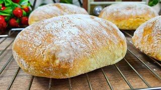 Flüssiger Teig in 1 Stunde Italienisches Brot Kein Kneten, Schnell Einfach Lecker ️