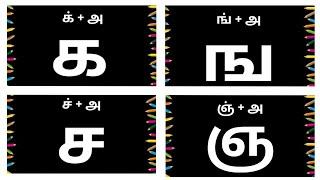 #Ka gna cha ngya  #Uyirmei eluthukal #ka varisai #tamilalphabets #tamil letters #alphabetlearning