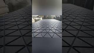 A variety of V groove machined sound-absorbing boards