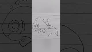 رسم سمكه باسرع واسهل طريقه #shorts  #fish
