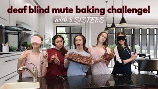 DEAF BLIND MUTE BAKING CHALLENGE | hilarious peek into the sweet side of 5 ballerinas! 🩰 #challenge