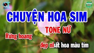 Karaoke Chuyện Hoa Sim Tone Nữ Nhạc Sến Mới | Cẩm Tiên Organ