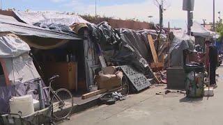 Massive homeless encampment near middle school