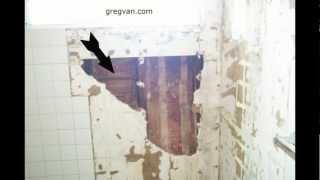 Bathtub And Shower Wall Damage - Green Board Drywall And Tile Cracks