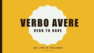 Verbo Avere - verb to have in italian