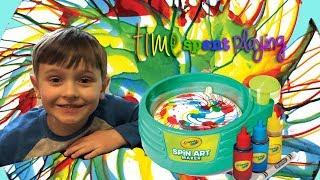 EASY to store Crayola Spin Art Maker | Unboxing Toy Review | Art toy for boys | Art toy for girls