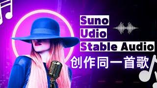 ChatGPT当裁判出题，用Suno，Udio，Stable Audio来创作同一首歌曲，看看谁是Ai生成音乐的No.1