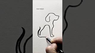 One Line, Infinite Soul: The Dog Reimagined #aram_nabeel #OneLineArt #MinimalistMasterpiece #shorts