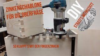 Zinkenschablone für Fingerzinken an Oberfräse,schnell&einfach Heimwerken,DIY  #StratisWerkstatt