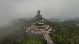 Tian Tan Buddha Aerial drone video by / Dji Mavic /