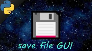 Python GUI save a file (filedialog) 