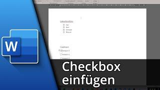 Word Checkbox einfügen | Zum Abhaken & Ausdrucken  Tutorial