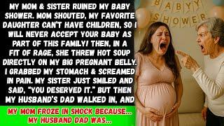 At 7 months pregnant, mom insulted me in front of all at my baby shower–But later she shivered–when…
