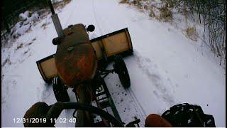 Homemade Snow Plow for Tractor Design, Build, & Tryout; Allis Chalmers Model C Plowing Snow