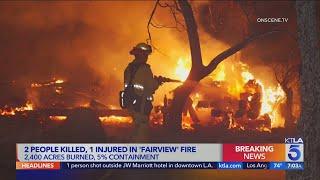 Deadly Fairview Fire burning in Hemet jumps to 2,400 acres overnight