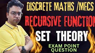 Btech discrete maths| MFCS|set theory| Recursive function|#discrete_maths #btechmaths #set_theory