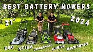 The 5 BEST 21" Homeowner Battery LAWN MOWERS IN 2024