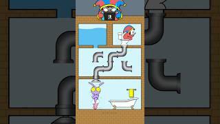 Save JAX!!Pipe Puzzle Game Challenge!! TADC Jax and Pomni Funny Animation #shrots #mobilegame