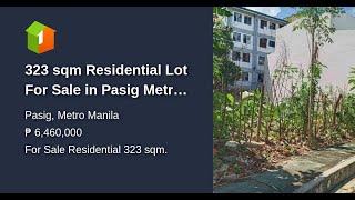 323 sqm Residential Lot For Sale in Pasig Metro Manila