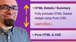 Animate HTML Details & Summary Elements Using Pure CSS