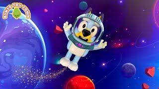 BLUEY Learns About Space - Lessons For Kids | Bluey Pretend Play Stories